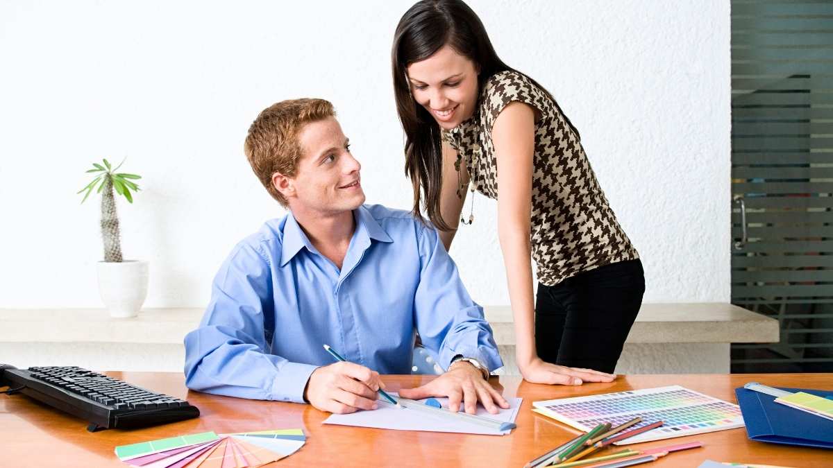 Signs a female coworker likes you