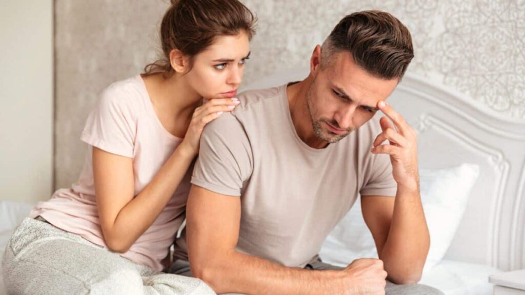 closed-off body language is a sign you hurt him